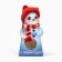 Folding box with the Snowman window, 6 x 12.6 x 3.5 cm, New Year
