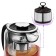 Electric kettle KitFort KT-6116, glass, 1.7 l, 2200 watts, backlight, silver