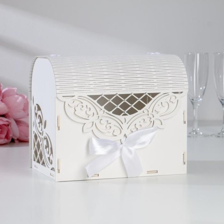 Family Bank "Odnjan", with rhinestones, white, 23.5x17x20 cm