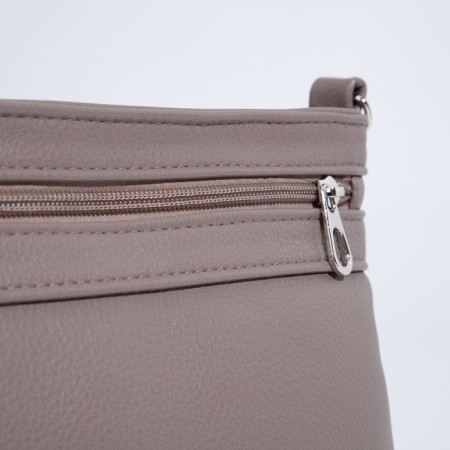 Cross-Bodi Bag on a zipper, beige color-4
