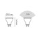LED LED BLACK 5W MR16 3000K TEPP. Bel. GU10 500LM GAUSS 101506105