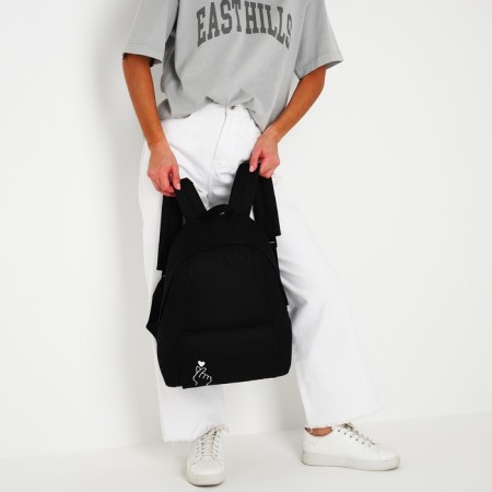 Backpack school youth Like, 29x12x37 cm, lightning department, external pocket, black color-9