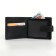 Male purse on the button, black color