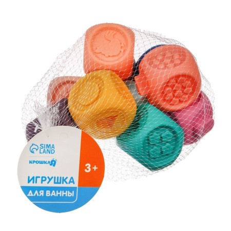 Developing soft cubes - puzzles with numbers, Montessori technique, 10 pcs., Baby me-8