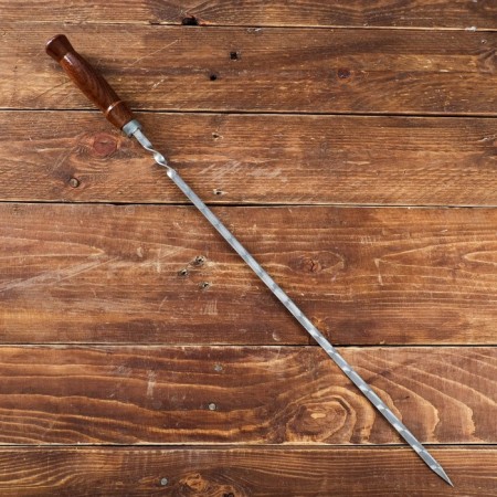 Shampoo with a wooden handle, working length - 40 cm, width - 8 mm, thickness - 2 mm with a pattern-1