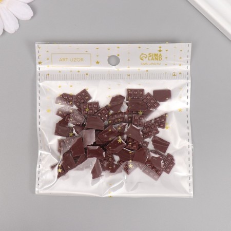 Decor for the work of acrylic "Chocolate Tile" set of 60 pcs 1.2x0.7 cm-3