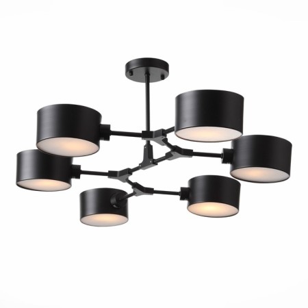Ceiling EVOLUCE lamp. Sle183402-06. Gemento. 6x60 W, E14, 73x95.5x32 cm, black color-8