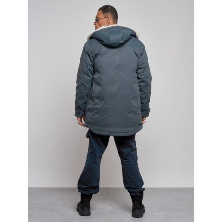 Winter male park, size 54, dark gray color-3