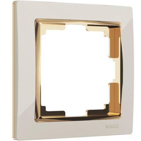 Frame for 1 post WL03-FRAME-01-IVORY-GD, color gold, ivory-1