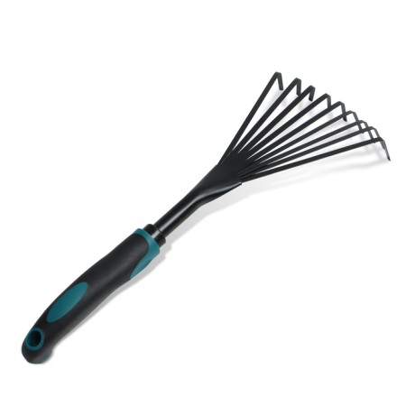 Robble small, fan, plate, 9 teeth, length 40 cm, ergonomic rubberized handle, Greengo-7