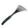 Robble small, fan, plate, 9 teeth, length 40 cm, ergonomic rubberized handle, Greengo