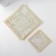 Set of table "Stone", 7 items: 30 × 30 cm - 1 pc, 18 × 18 cm - 6 pcs, beige color with golden