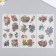 Stickers for creativity Paper "Retro Bouquets" set 3 sheets 10x20 cm
