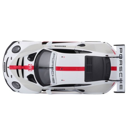 Racing machine BBURAGO Porsche 911 RSR, DIE-CAST, 1:24, White color, opening doors-4