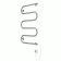 Terminus heated towel rail SH-shaped, 500x800 mm, chrome