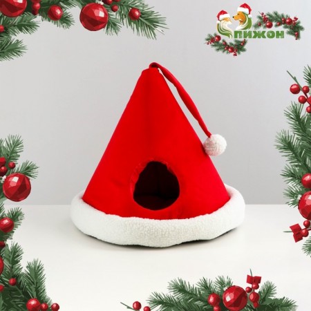 Animal house "New Year's cap", 50 x 48 cm