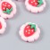 Decor for creativity plastic "Strawberry on a flower" 2x2 cm