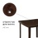 Square table, 80x80x74 cm, brown color