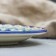 Plate of the Rishtan ceramics "Flowers", blue, flat, 17 cm, mix