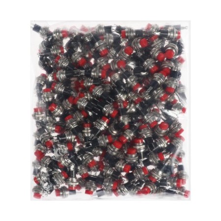 Switch-Knopka, 250 V, 2 A, On-OFF, 2C, D = 10.2 mm, without fixation, metal, red-2