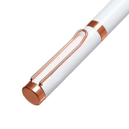 Gift handle, ball "Norfok" in the leatherette case, rotary, white body with gold-4