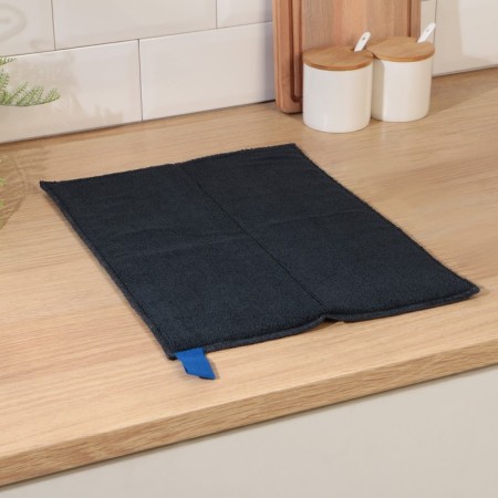 Drying rug of dishes “Loft”, 30 × 40 cm, microfiber, black color-1