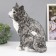 The piggy bank "Cat is gray" height 31.5 cm, width 16 cm, length 24 cm.