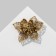 Brooch "Flower" double, the color is light brown in black gold