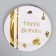 Paper plates “Happy birthday”, set, 6 pcs., Embossing, color gold