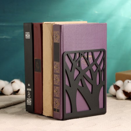 Holder-stand for books "Trees" set 2pcs, 9.2x12x15.4cm, black
