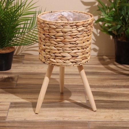 A set of wicker pots, 3 pcs, height 36x36x56 cm-4