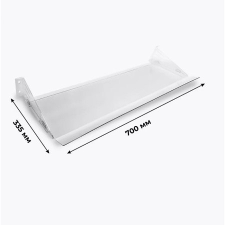 Side screen of side mounts 700 × 335, 2 mm plastic, in a protective film-1