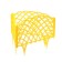 Decorative fence, 34 × 270 cm, 6 sections, plastic, yellow, “diadem”