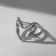 Ring "Heart" in knots, color silver, dimensionless