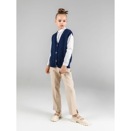 Жилет для девочки Knit Mild, рост 128 см, цвет синий-3