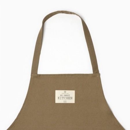 Apron Ethel ECO, olive color, 60x70 cm, 70% HL, 30% linen, 190 g/m2-3