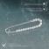 Pin "Classic" Solder, 4.5 cm, white color in silver