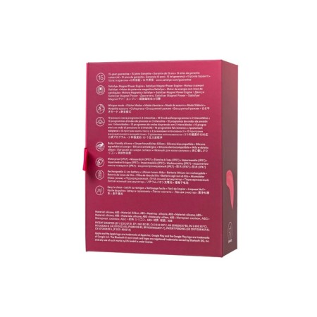 Vacuum-wave stimulator of the Satiffyer Magnetic Deep Pulse clitoris, 11 cm, silicone, pink color-2