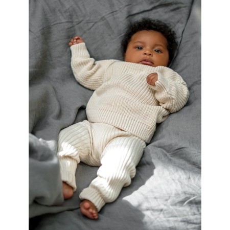 Pants knitted children's amababy pure love comfy, height 98, milk color-6