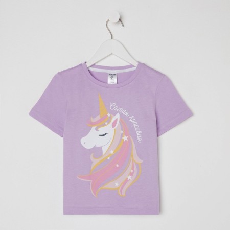 T-shirt Children's KAFTAN "The most beautiful" R.38 (146-152), lilac-5