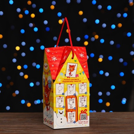 Gift folding box "Three cats" 10.5 x 10.5 x 21.5 cm-3