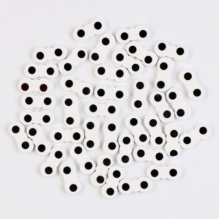 The eyes are wooden, set 40 pcs., Size 1 pc. - 1.6 × 1 cm-1