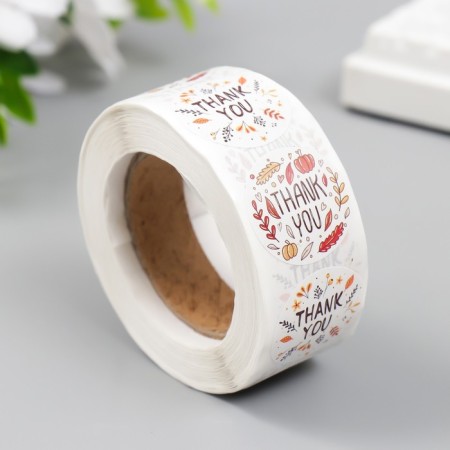 Stick Paper "Autumn" d = 2.5 cm 500 pcs in a roll 3x6.5x6.5 cm-1