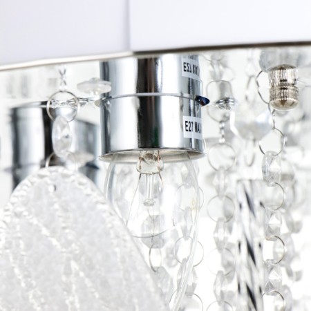 Svetogor chandelier "Melbourne" 4x60W E27 LED lighting chrome 40x40cm-12