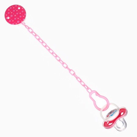 Set: nipple - dummy with the holder "Elephant", anatomical +6 months, pink color-13