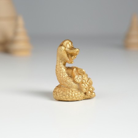 Souvenir Polystone "Snake of Good luck with wealth" MIX 3.3x3x4 cm-3