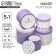 Set of hats 5 in 1, gift packaging, Lavender, 13 x 14 - 19.5 x 22 cm