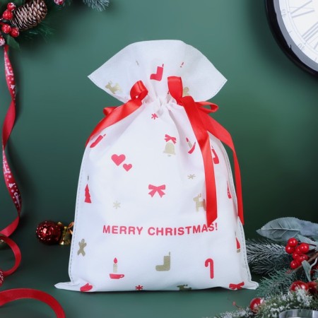 Gift bag "Christmas trifles" white, 27 x 40 cm