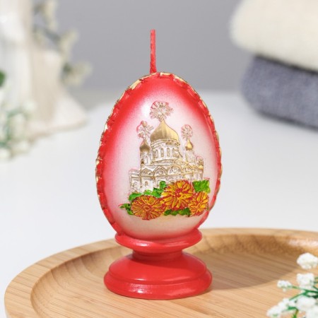 Figure candle Small "Easter egg with the temple", 5.5x9 cm, 95 gr mix-5