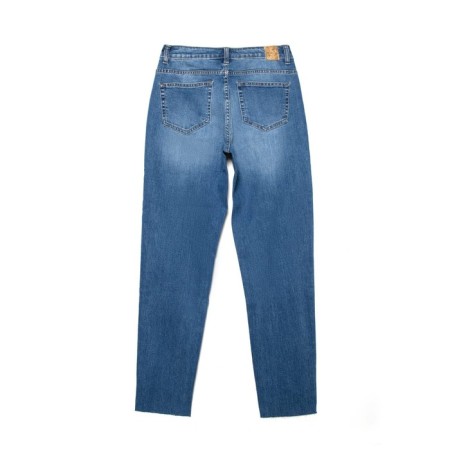 Women's jeans with a high landing CONTE Elegant Mom Fit, size M, color Mid Blue-4